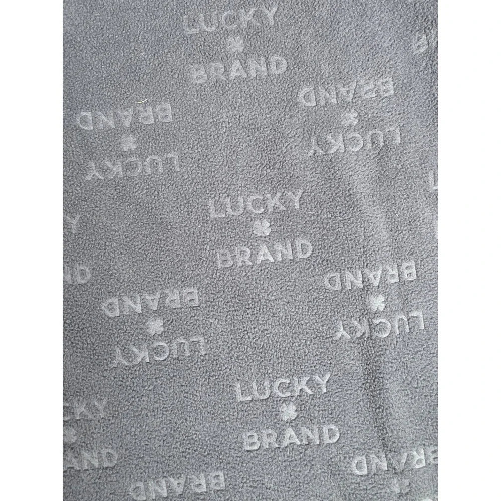 Lucky Brand Mens Fleece Pajama Pants MEDIUM Drawstring Lounge Sleepwear  Navy